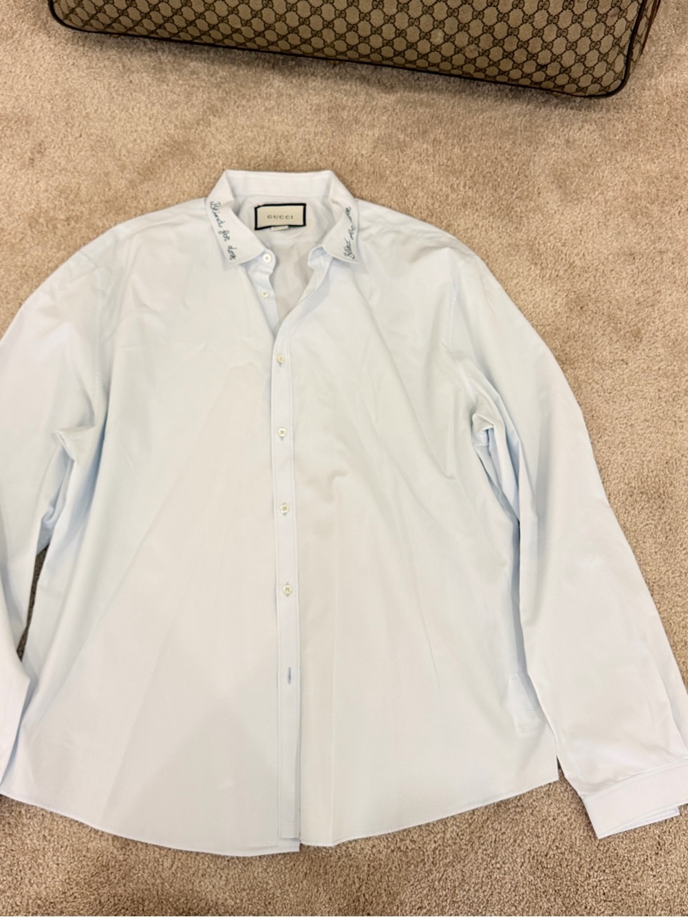 Gucci Men's Light Blue Dress Shirt